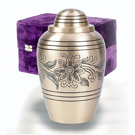 Brass Bouquet Urn
